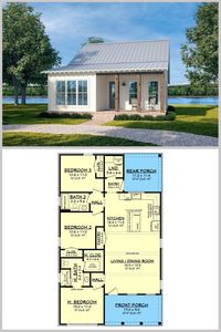 Step into charm with our 3-bedroom, 1-story Batten Cottage boasting dual porches perfect for lazy mornings and sunset views. This floor plan merges cozy living with modern convenience, offering a harmonious blend of comfort and style. Explore the allure of country living with this picturesque retreat.