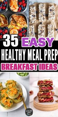 Start your week with these easy, healthy breakfast meal prep ideas. Perfect for weight loss and busy mornings. You'll find healthy recipes like muffin tin egg bites, bento breakfast boxes, homemade granola bars, and breakfast squares.