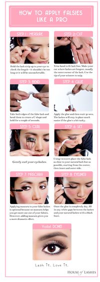 Instructions | House of Lashes how to apply false lashes like a pro!