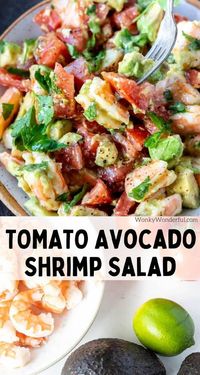 This Shrimp Avocado Salad Recipe is naturally low carb without sacrificing any flavor. Perfect as a side dish or Maine course.