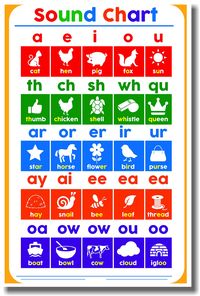 PRICES MAY VARY. Reading Sounds Chart - NEW Elementary Classroom Spelling Reading Poster. 12" x 18" PosterEnvy Exclusive! Fits the National Education Curriculum Frameworks for Language Arts! Proudly Made in the U.S.A.