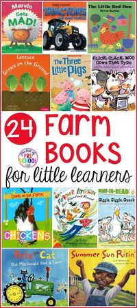 Giant list of farm books for preschool, pre-k, and kindergarten. This book list if packed with farm books perfect for circle time. #farmtheme booklist #preschool #prek