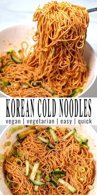 Beat the heat with a refreshing bowl of Korean Cold Noodles, known as Naengmyeon. This beloved dish combines chewy noodles with a tangy sauce, topped with crisp vegetables. Perfect for hot summer days, Naengmyeon offers a delightful balance of flavors and textures that will leave you feeling cool and satisfied. #contentednesscooking