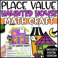 Halloween Place Value Activity | Haunted House Craft by Briana Beverly