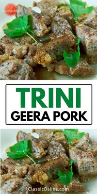 Trini Geera Pork Recipe. This is a delicious pork dish that pairs well with white rice or as a sandwich. This dish is also an excellent appetizer for your next drink.