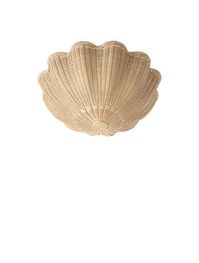 The Rattan Daisy Flush Ceiling Light - Small - Soane Britain