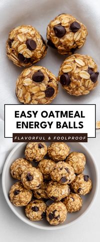 These Tasty Oatmeal Energy Balls are a fantastic pick-me-up for any time of the day! They're simple to make, nutrient-dense, and ideal for a quick breakfast or an on-the-go snack when you need that extra boost!