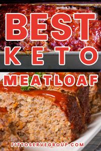 This keto meatloaf recipe is a low-carb meatloaf made with ground beef and pork. It uses almond flour or crushed pork rinds in place of bread crumbs. So not only is it a keto-friendly meatloaf, but it's gluten-free! Plus, it features a sugar-free ketchup sauce that is sweet and tangy and finger-licking good. #Ketomeatloaf