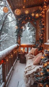 #cozy #cozyhome #balcony #romantic #winter #merrychristmas