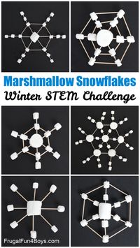 Marshmallow Snowflakes {Winter STEM Activity} - Frugal Fun For Boys and Girls