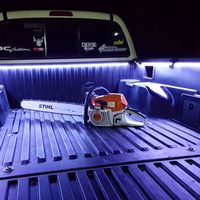 This super cool truck bed hack makes tailgating at night a little more enjoyable with LED strip lights. It’s also great for when you’re unloading your camping gear in the dark!