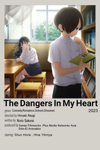 The Dangers In My Heart Minimalist anime poster