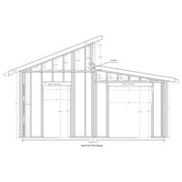 Shed front framing made in TurboCad