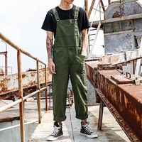 Season:Spring   Fall; Fabric:Polyester; Gender:Men's; Style:Streetwear,Retro Vintage,Casual,Stylish; Elasticity:Micro-elastic; Occasion:Daily; Fit Type:Regular Fit; Function:Comfort,Breathable; Waistline:Mid Waist; Pattern:Plain; Design:Multi Pocket; Special Size:Normal; Pants Type:Work Pants,Cargo Pants,Jumpsuit,Trousers,Overalls; Front page:FF; Production mode:External procurement; Hips:; Length:; Waist:; Fit US Size:null; Fit UK Size:null; Fit EU Size:null; Pants Length:Ankle-Length