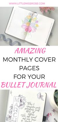 Need ideas for a monthly cover page? This article provides you with a long list of examples you can try for yourself in your #bulletjournal #bujo #bulletjournalinspiration