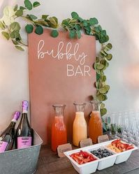 Bridal Shower Mimosa Bar | Bridal Shower 101.#babyshower #showerbaby #shower #partyidea #zazzlemade #game #invite #baby #idea #modern