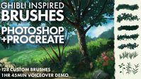 ArtStation - Ghibli Inspired Brushes for Photoshop and Procreate | Brushes