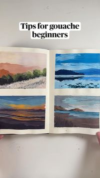 I started painting with gouache regularly two years ago now - here are a couple of tips I picked up along the way that helped me improve my painting!  The sketchbook at the beginning was my second ever gouache sketchbook, and I stopped midway through because I finally realized my paper was holding me back.   The best way to improve your skills is through regular practice, but I would have improved much faster if I had intentionally done these things from the beginning.  I hope this was helpful! Let me know if you have questions in the comments!