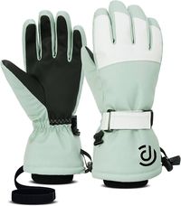 Amazon.com : Snowmobile Gloves，Ski Gloves for Men Women Waterproof Windproof Touchscreen Snowboard Gloves，Warm Winter Gloves with Wrist Straps for Cold Weather.(Green S) : Clothing, Shoes & Jewelry