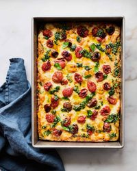 Pesto Tomato Detroit-Style Pizza