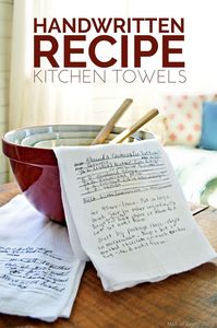 DIY Handwritten Recipe Kitchen Towels #BICFightForYourWrite