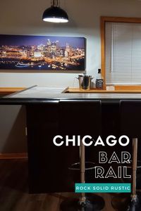 If you are building a wood bar then you should consider adding Chicago bar rail to the edge of the bar top. Bar rail adds a nice finish to a home bar while adding function!