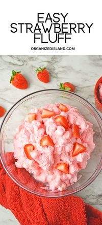 This easy strawberry fluff recipe is a perfect choice when looking for a dessert salad or cold picnic side salad. So delicious too!