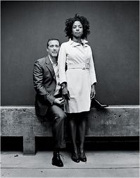 #smile | #portraits | couples | Power couple, artists James Casebere and Lorna Simpson. Photo by Robert Maxwell.