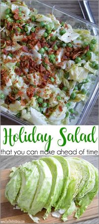 A salad that is meant to be made ahead of time, perfect for the holidays or a dinner party so you aren't rushed putting it together!