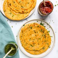 Masoor Dal Chilla | Savory Red Lentil Pancakes