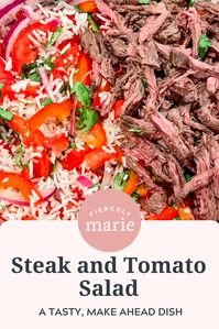 A tasty, satisfying salad that’s bursting with flavor and fresh ingredients. My Seasoned Steak and Tomato salad is a healthy, one-dish meal!