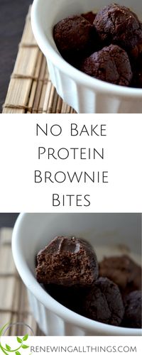 No Bake Protein Brownie Bites