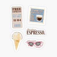 Get my art printed on awesome products. Support me at Redbubble #RBandME: https://www.redbubble.com/i/sticker/sabrina-espresso-pack-by-karma-style/160427475.JCQM3?asc=u