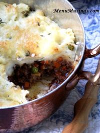 High Class Shepherd's Pie. Step-by-step photo recipe tutorial to shepherd's pie with a beefy red wine sauce and brown butter mashed potatoes sprinkled with fresh thyme. This is NOT your grandmother's shepherd's pie!