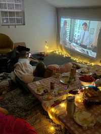 #sleepover #movie #popcorn #party #projector#birthdayparty #birthdaygirl #birthday #sleepovergames #decoration