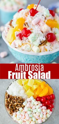 The best ambrosia marshmallow fruit salad- Check out my take on a holiday classic. This diy Ambrosia fruit salad, takes me back to my childhood.