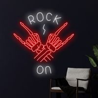 Rock On Skeleton Rock Hand Led Sign, Rock N Roll Neon Light, Skeleton Rock Hand Neon Sign, Music Led Light, Rock Hand Led Sign Room Decor Let us light up your life with quality LED neon signs for home, business, weddings, events, & more. Take a business logo, song lyrics, a kid's name, or even the shape of your dog, & neon-ify it! We are helping make art accessible with easy-to-design, stylish neon lights. Get creative and design your own neon sign. Your name, motto you live by, your business mi