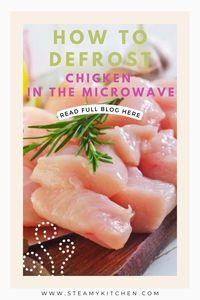 How to Defrost Chicken in the Microwave Safely by Steamy Kitchen | Served Hot! | Simple Asian Cuisine | Food & Lifestyle Blog | based in USA. Can you really zap your frozen chicken into a ready-to-cook state using your microwave, or is this just a kitchen myth waiting to wreak havoc on your dinner plans? Yes, and it can be a game-changer for those last-minute meal preps! Read Full Blog Here. microwave chicken defrosting, safe defrosting methods, frozen meat hacks, kitchen hacks, cooking tricks