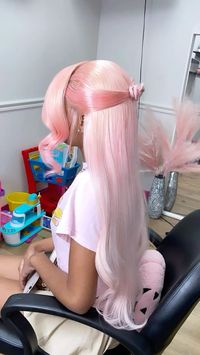 #pink #pinkhair #wig #wiginstall