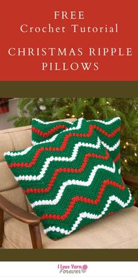 Get your Free Christmas Ripple Pillows Crochet Tutorial Here. 200+ Free Crochet and Knitting Patterns for Beginner to Expert.