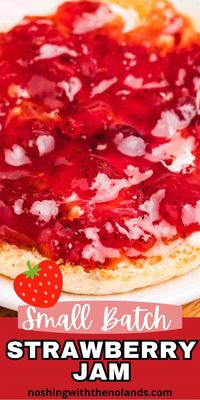 This homemade Small Batch Strawberry Jam is great when you just want a few jars to make for yourself and not spend an entire day canning. No pectin is needed, so only 3 ingredients make this fast and easy, too.