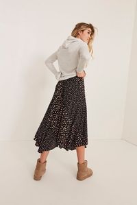 Buy FatFace Black Naomi Pop Ditsy Midi Skirt from Next Oman