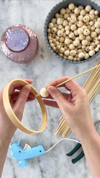 DIY Wood Bead Vase - Domestically Blissful