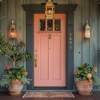 Create a Welcoming Entrance with Warm Taupe and Blush Pink Outdoors Paint Colors • 333+ Inspiring Lifestyle Ideas