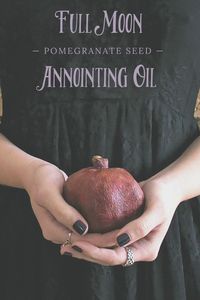 Anointing oil can be both a magickal and self-care tool, especially if made with ingredients that are great for your skin. Pomegranate seed oil, made from cold pressing organic pomegranate seeds, is a wonderful skincare ingredient often described as “luxurious.”