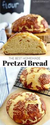 The very best Homemade Pretzel Bread Recipe! You will win hearts by making this recipe. Say goodbye store-bought pretzel bread forever!