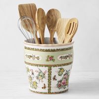 Famille Rose Utensil Holder, Porcelain | Williams Sonoma