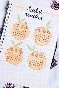 25+ best all ORANGE themed bullet journal layouts and trackers for inspiration to change up your theme with! #bujo #bulletjournal #bujoideas #bujotheme