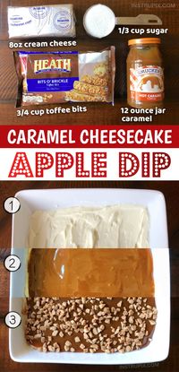 Easy Caramel Cheesecake Apple Dip - Instrupix