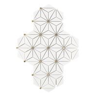 Nova Dolomite Brass Polished Marble Mosaic | Floor and Decor